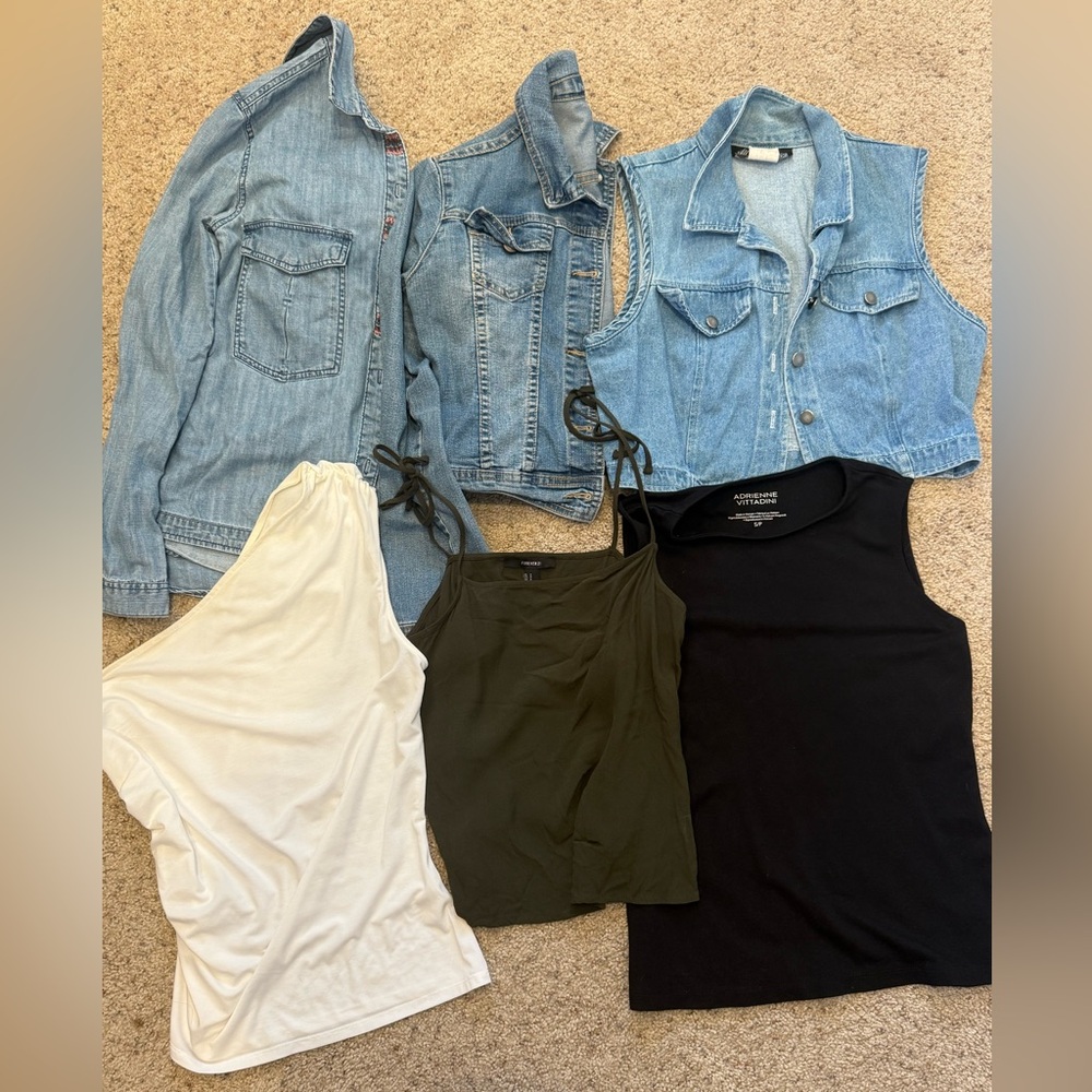 Denim + tanks 6 piece bundle